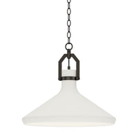 Lumi 16" White Plaster Pendant