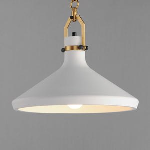 Lumi 16" White Plaster Pendant