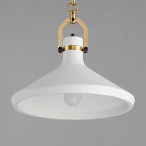 Lumi 16" White Plaster Pendant