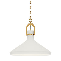 Lumi 16" White Plaster Pendant