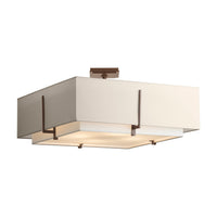 Exos Square Large Double Shade Semi-Flush