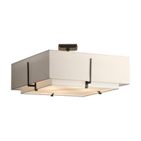 Exos Square Large Double Shade Semi-Flush