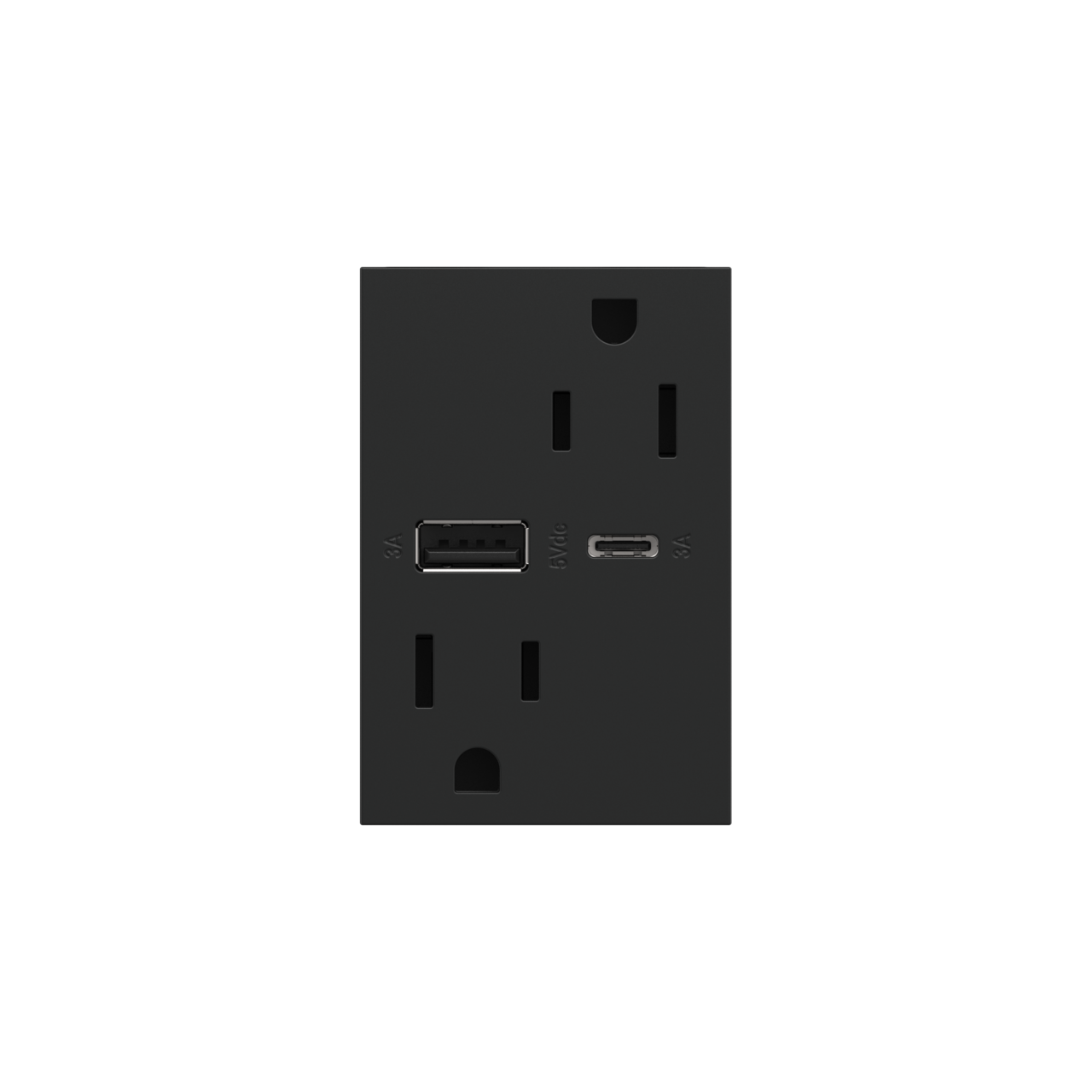 Adorne 15A Tamper-Resistant Ultra-Fast USB Type A/C Outlet