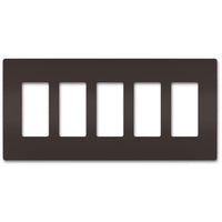 radiant Five-Gang Screwless Wall Plate