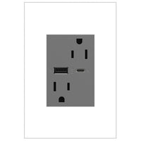 Adorne 15A Tamper-Resistant Ultra-Fast USB Type A/C Outlet