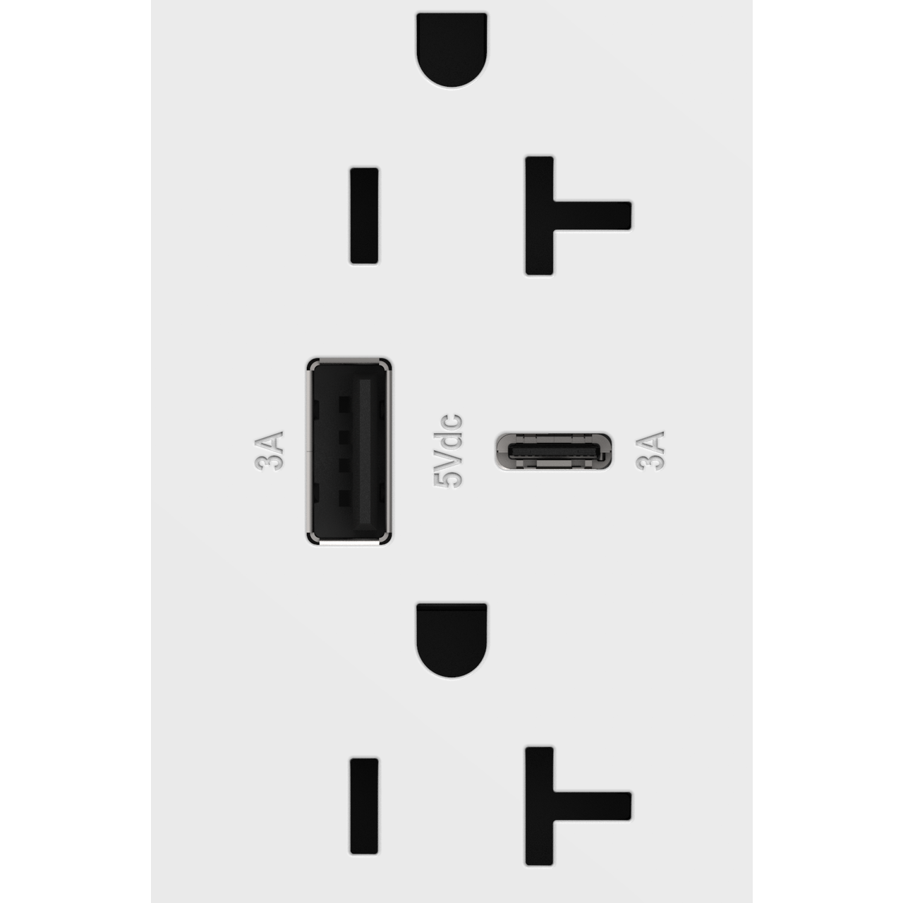 Adorne 20A Tamper-Resistant Ultra-Fast USB Type A/C Outlet