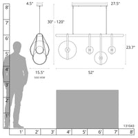 Derby Linear 4-Light LED Pendant