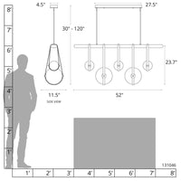 Derby Linear 5-Light LED Pendant