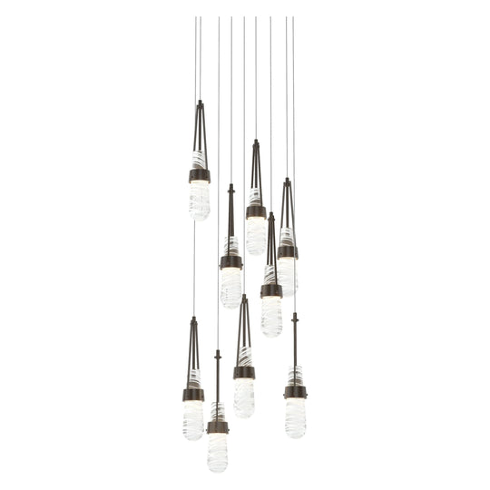 Link 9-Light Blown Glass Pendant