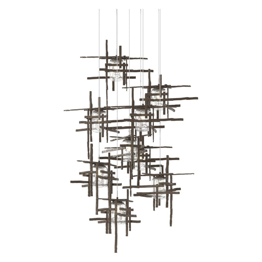 Tura 9-Light Seeded Glass Pendant