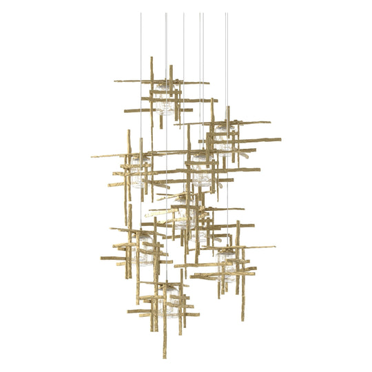 Tura 9-Light Seeded Glass Pendant
