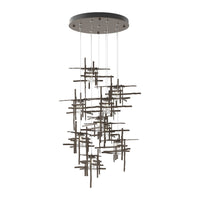 Tura 9-Light Seeded Glass Pendant