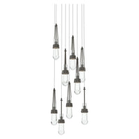 Link 9-Light Clear Glass Pendant