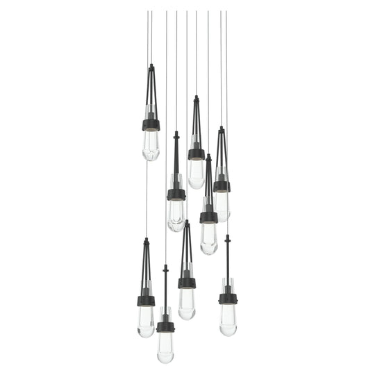 Link 9-Light Clear Glass Pendant