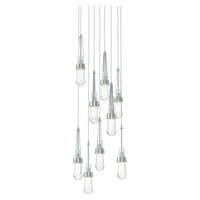 Link 9-Light Clear Glass Pendant