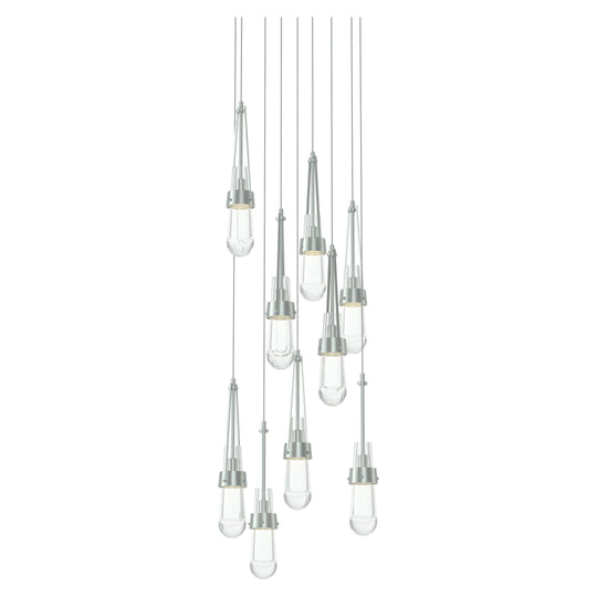 Link 9-Light Clear Glass Pendant