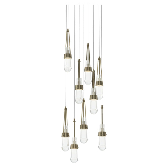 Link 9-Light Clear Glass Pendant