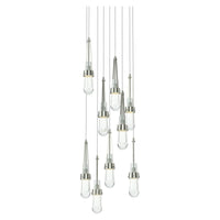 Link 9-Light Clear Glass Pendant