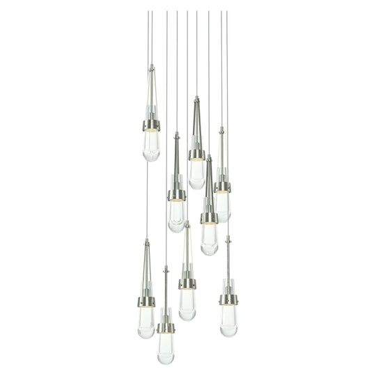 Link 9-Light Clear Glass Pendant