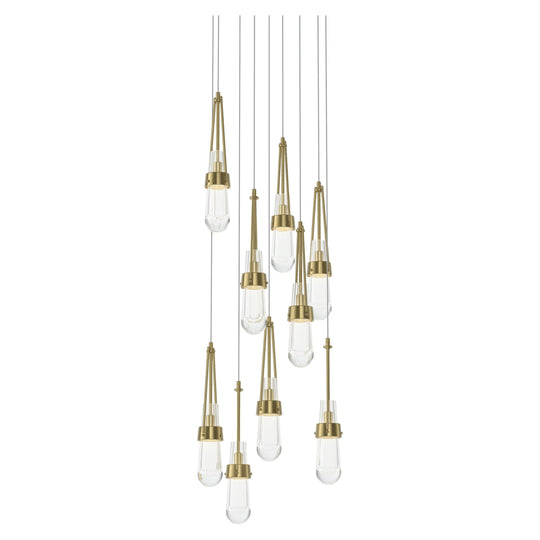 Link 9-Light Clear Glass Pendant