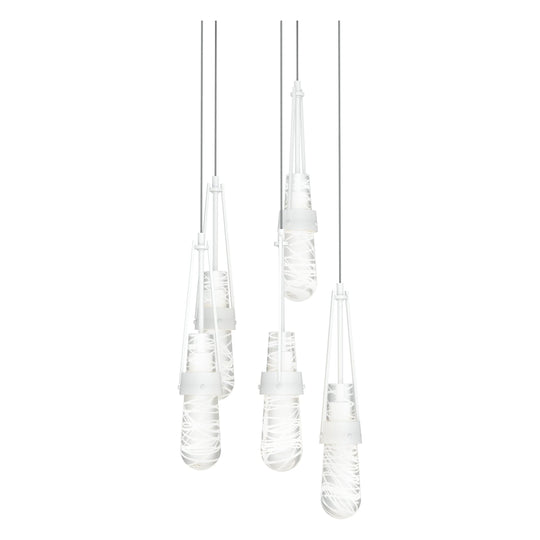Link 5-Light Blown Glass Pendant
