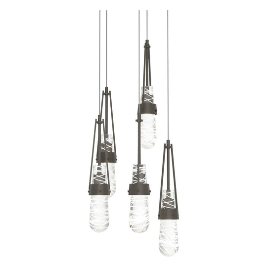 Link 5-Light Blown Glass Pendant