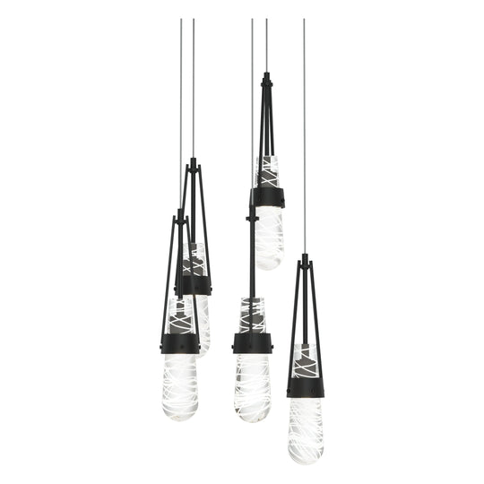 Link 5-Light Blown Glass Pendant