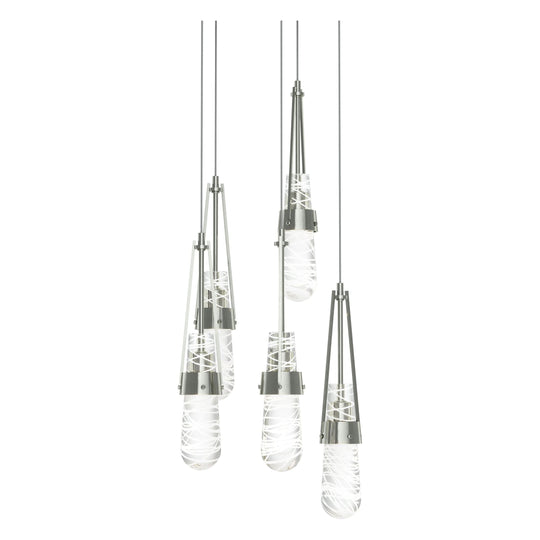 Link 5-Light Blown Glass Pendant