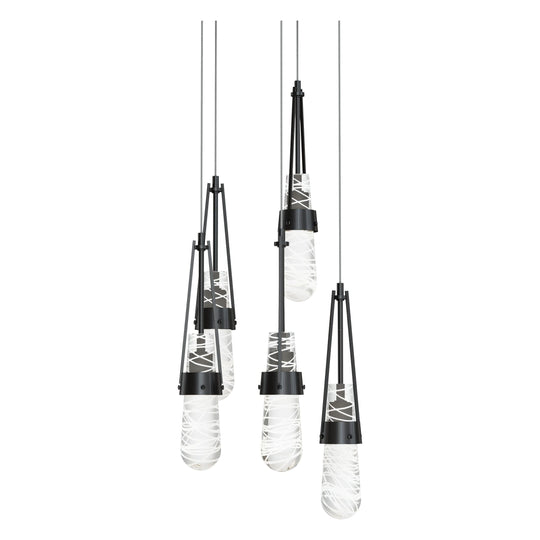 Link 5-Light Blown Glass Pendant