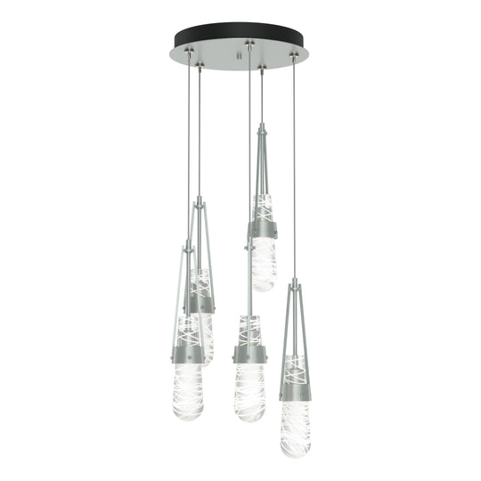 Link 5-Light Blown Glass Pendant