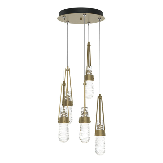 Link 5-Light Blown Glass Pendant