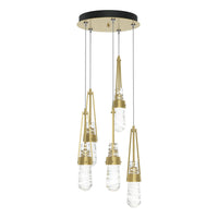 Link 5-Light Blown Glass Pendant