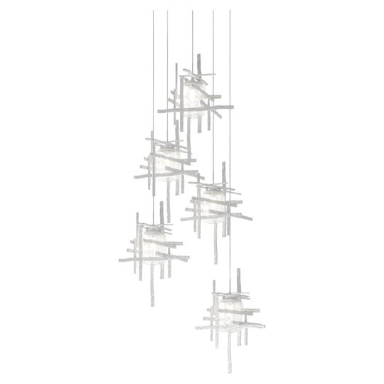 Tura 5-Light Seeded Glass Pendant