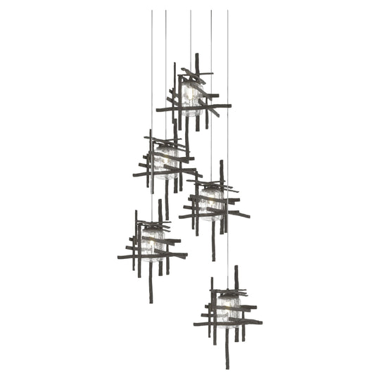 Tura 5-Light Seeded Glass Pendant