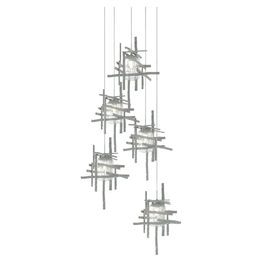 Tura 5-Light Seeded Glass Pendant