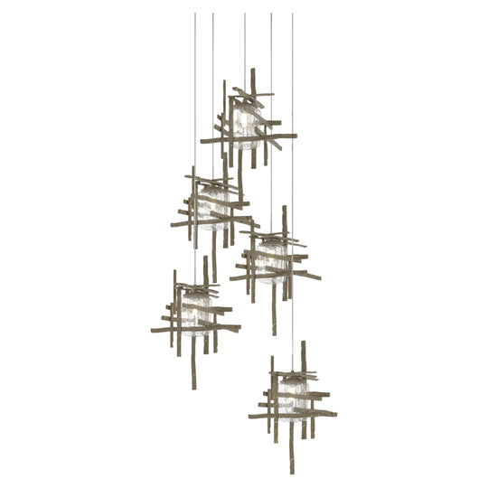 Tura 5-Light Seeded Glass Pendant