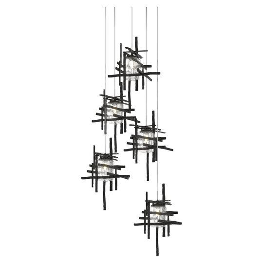 Tura 5-Light Seeded Glass Pendant