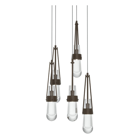 Link 5-Light Clear Glass Pendant