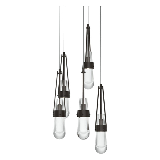 Link 5-Light Clear Glass Pendant