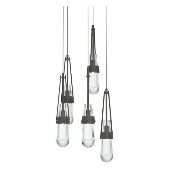 Link 5-Light Clear Glass Pendant