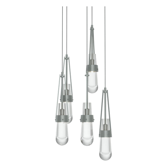 Link 5-Light Clear Glass Pendant