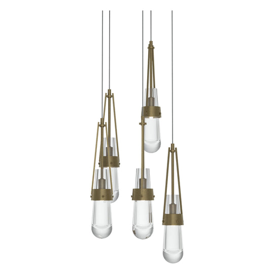 Link 5-Light Clear Glass Pendant