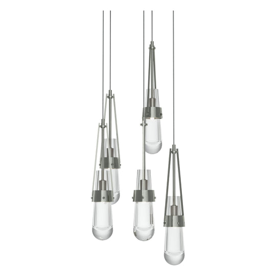 Link 5-Light Clear Glass Pendant