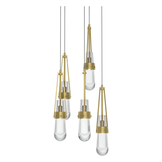 Link 5-Light Clear Glass Pendant