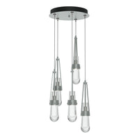 Link 5-Light Clear Glass Pendant