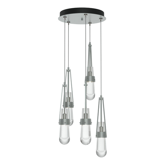 Link 5-Light Clear Glass Pendant