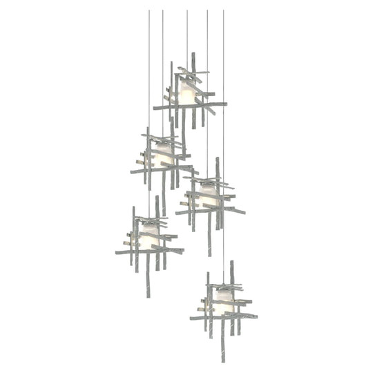 Tura 5-Light Frosted Glass Pendant
