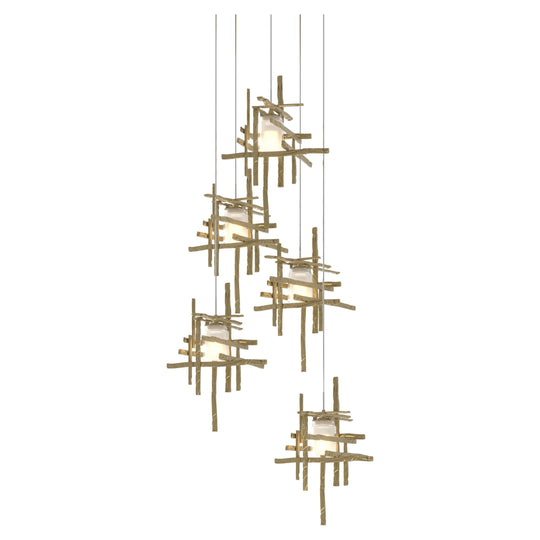 Tura 5-Light Frosted Glass Pendant