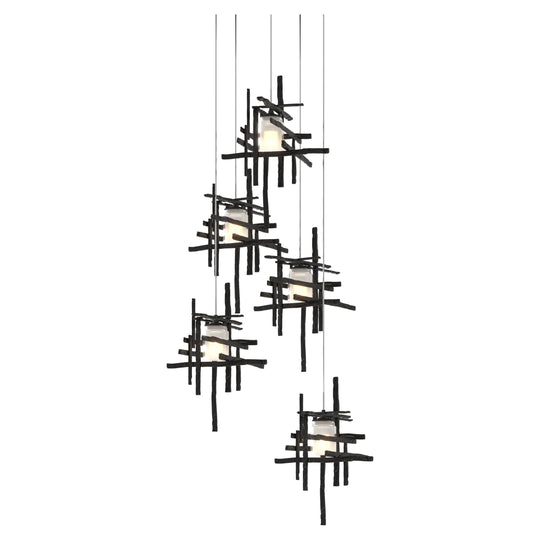 Tura 5-Light Frosted Glass Pendant
