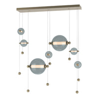 Abacus 7-Light Double Linear LED Pendant